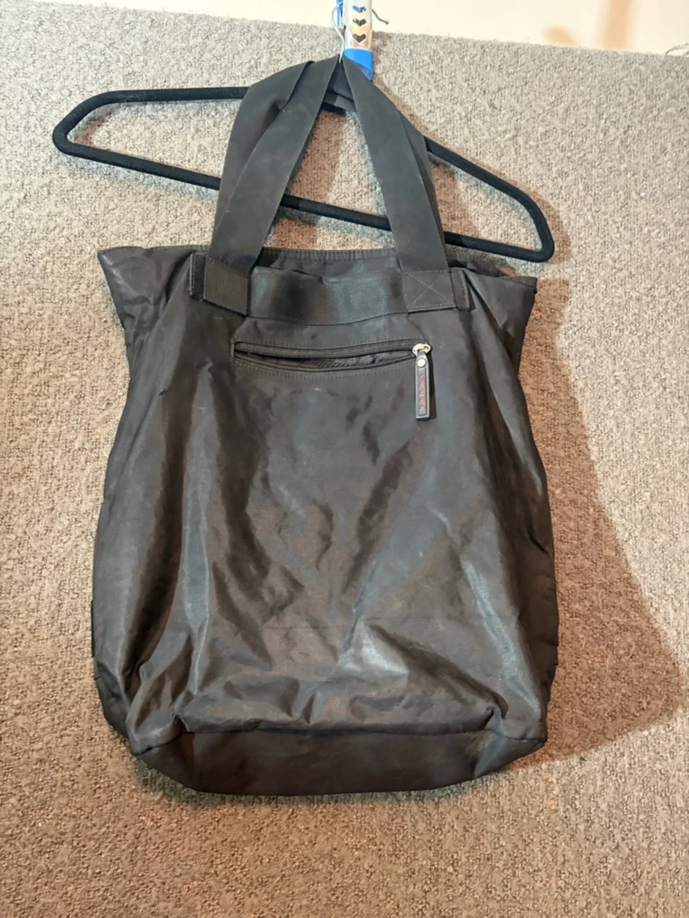 Prada Black Messenger Bag with Silver Buckle